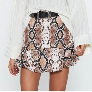 Nasty Gal snakeskin mini skirt